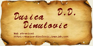 Dušica Dinulović vizit kartica